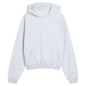 Sweat-shirt pour femme en gros, en molleton de coton lourd, à col rond, avec badge, streetwear essentiel, haut ample, vêtements décontractés - Product Image 4
