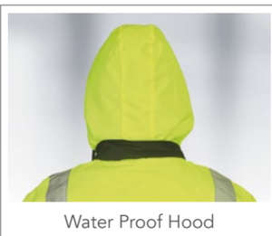 เสื้อแจ็กเก็ตก่อสร้างกันน้ำมีฮู้ดปรับได้ผ้าระบายอากาศได้ดีมีความปลอดภัยสูงสะท้อนแสง - Product Image 3