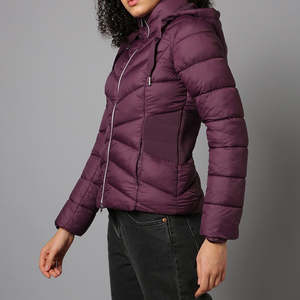 Veste matelassée réversible pour femme, grande taille, personnalisable, imperméable, coupe-vent, respirante, écologique, fermeture éclair, coton, haute qualité - Product Image 4