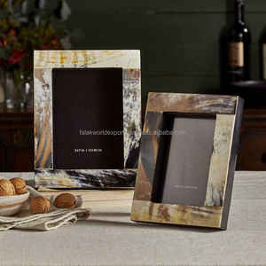 Cadre photo moderne et élégant en métal avec corne de buffle et de boeuf Cadres de table muraux Chambre à coucher et bureau par Falak World Export - Product Image 5
