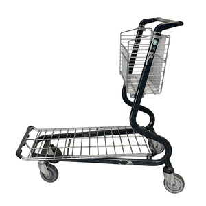 Carrito de Compras Plegable de Metal para Supermercado, con Plataforma de Malla Impermeable y Resistente - Product Image 5