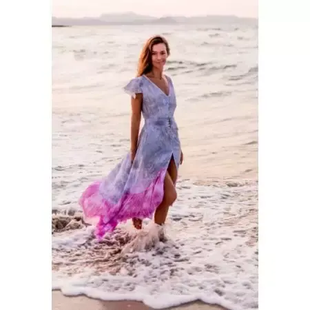 High quality Maxi Dress Bohemian Beachwear Casual Boho New Style Women Clothes Sleeveless Summer Sheer Maxi Dress