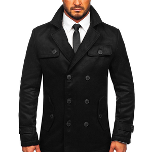 เสื้อโค้ทแฟชั่นสำหรับผู้ชาย-เสื้อกันหนาวอบอุ่นและสง่างามสำหรับผู้ชายแจ็คเก็ตหนาและนุ่มพร้อมปกคอพับ/ระบายอากาศได้ - Product Image 2