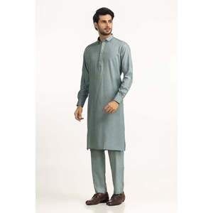 เสื้อเชิ้ตผ้าผสมแบบยังไม่เย็บตะเข็บ ยี่ห้อ Sada Bahar สีพื้น - Product Image 3