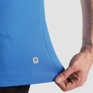 T-shirts imprimés GA Power Tee Electric Blue Slim Fit 100% coton biologique 200 grammes Motif uni Tissu tricoté compressé - Product Image 6