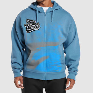 450 GSM vente en gros coton épais fermeture éclair complète nous sweats à capuche et sweat-shirts pour hommes avec conception brodée personnalisée - Product Image 1