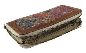 Vente en gros Pochettes de voyage tissées à la main en coton Durries imprimées de créateur fabriquées à la main pour femmes avec plusieurs fermetures à glissière - Product Image 4