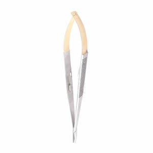 Porte-aiguilles Castroviejo TC 9 pouces droit, inserts en carbure de tungstène, mâchoires dentelées, verrouillage, chirurgical, médical, suture, micro par SurgiRight - Product Image 3