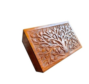 Urna funeraria de madera para adultos, hecha de madera de sheesham, para cenizas humanas, urna funeraria sólida y sencilla para adultos. - Product Image 1