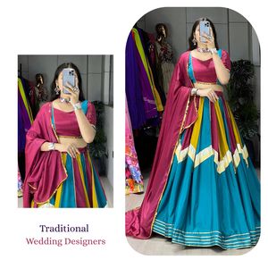 Bollywood Design Chinon avec dentelle Lehenga Choli Fabricant et fournisseur de Surat au taux le plus bas - Product Image 2