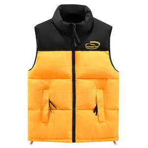 Label privé gilet bouffant de couleur contrastée nouveauté hommes gilet bouffant fermeture éclair complète hommes gilet bouffant - Product Image 1