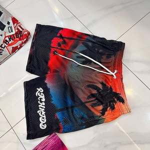 Shorts de bain pour homme personnalisés 100% polyester - Anti-froissement, séchage rapide, respirant, taille mi-élastique, style décontracté, décoration en dentelle, uni - Product Image 2