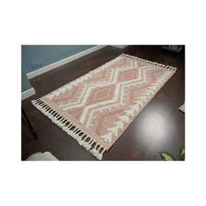 พรม kilim ทอมือพรมกำมะหยี่ทันสมัยสำหรับบ้านสีแดงแบบดั้งเดิมซักได้สวยงามส่งตรงจากผู้ผลิต - Product Image 1