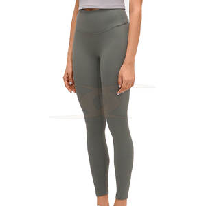 Wholesale New Style Women <b>Leggings</b> Hot Selling Factory Made with Elastic High Waist Solid <b>Pattern</b> Low Price Trending Style - Product Image 1