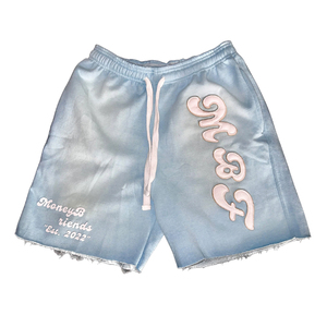 Custom Drawstring Cotton French Terry Distressed Embroidered Raw Hem Ripped Cut Heavyweight Oversized Acid Wash <b>Sweat</b> <b>Shorts</b> <b>Men</b> - Product Image 6