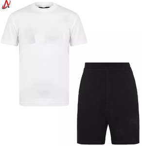 ชุดกีฬาลำลองสำหรับผู้ชายชุดวอร์มผ้าฝ้าย100% แห้งเร็วชุดวอร์มฤดูร้อนพิมพ์ลายโลโก้ - Product Image 5