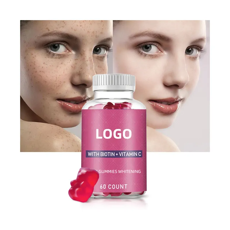 Private Label Vegan Collagen Supplements Biotin Collagen Gummy Vitamins for Hair Skin   Nails Nutrition Adults