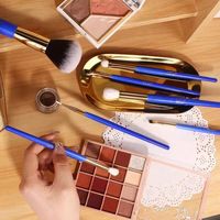 Professionelles Tragbares Reise-Make-up-Pinsel-Set mit Natürlichen Synthetischen Haaren, Individuelles Logo, Doppelköpfige Foundation-, Lidschatten- und Gesichtspinsel