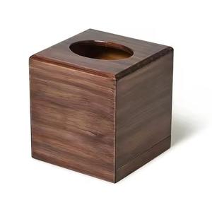 Caja de Pañuelos de Primera Calidad con Acabado en Nogal, Soporte para Servilletas de Madera para Restaurante, Hotel, Uso en Mesa, Caja para Servilletas de Limpieza - Product Image 1