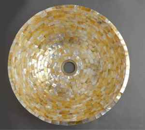 Lavabo de Lujo Hecho a Mano, Ecológico, de Nácar Dorado, Color Personalizado, Moderno, Éxito de Ventas de TIMELESS CRAFT - Product Image 3