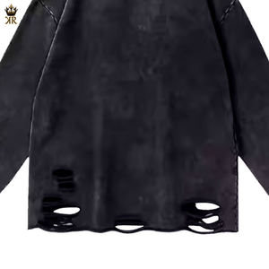 Sweat à capuche de qualité supérieure OEM, personnalisé, à fermeture éclair, surdimensionné, design d'hiver à capuche avec col doublé, sweat à capuche délavé - Product Image 6