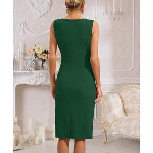 Robe côtelée col rond moulante décontracté basique robes de sortie femmes tricot Midi 2024 automne robe débardeur à manches longues - Product Image 5