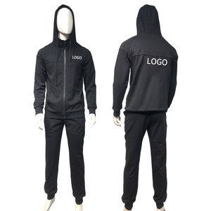 Personalizado Otoño Invierno sudadera polar Jogger sudaderas con capucha conjunto liso gimnasio chándal para los hombres - Product Image 6