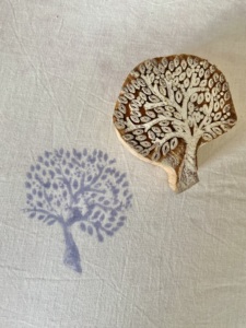 Sellos de Madera con Diseño del Árbol de la Vida |   Tela Textil India, Papel, Estampado a Mano con Palma - Product Image 5