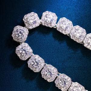 Collier chaîne cubaine Miami Hip Hop plaqué or 18 carats en argent sterling 925 de haute qualité, incrusté de pierres, unisexe, luxe, plaqué argent - Product Image 2