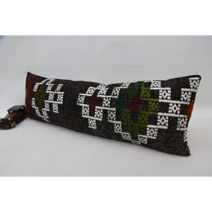 Multicolor Kilim Wool Rug 12x36 Inch Woven with Vintage Pattern - Product Image 2