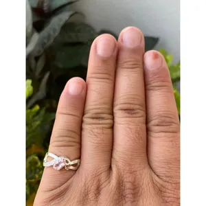 925 <b>Silver</b> Natural Morganite <b>Statement</b> <b>Ring</b> with Turquoise Gemstone Rhodium Plated Oval Cut Romantic Engagement <b>Ring</b> - Product Image 3