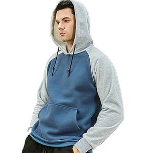 Sudaderas con capucha para hombre Sudadera con capucha de gran tamaño para hombre Casual Cremallera Empalme Sudadera térmica de gran tamaño Sudaderas con capucha para hombre Poliéster Azul - Product Image 2