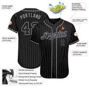 Jersey de béisbol personalizado al por mayor, pedidos a granel, tela ligera de secado rápido, resistente a la humedad, ropa cómoda cosida duradera - Product Image 4
