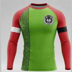 Custom Breathable Eco-Friendly Anti-UV UPF50+ <b>Swim</b> <b>Shirt</b> Long Sleeve Rashguard Compression with Spice Design - Product Image 6