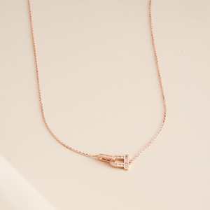 Collier géométrique en argent 92,5 avec sertissage en or 14 carats, plusieurs options de chaînes - Product Image 2