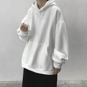 À la mode lâche décontracté à manches longues sweat à capuche pour hommes femmes printemps automne polyvalent couleur unie Couple tenue Streetwear - Product Image 4
