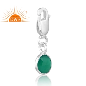 Dernière vente pendentif en argent sterling 925 naturel vert onyx pierre précieuse fabricant de bijoux personnalisés - Product Image 3