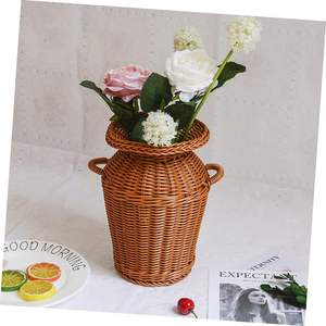 แจกันหวายธรรมชาติคุณภาพสูงแจกันดอกไม้ตกแต่งบ้านดีไซน์ทันสมัยออกแบบเองทำด้วยมือจากเวียดนามขายส่ง - Product Image 5