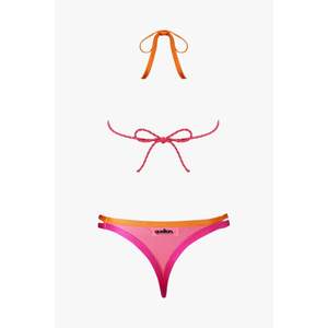 Custom Retro Full Bikini <b>High</b> <b>Waist</b> Retro Knitting Pattern Breathable Swimming Wear for Summer Beach Features Custom Logo <b>Waist</b> - Product Image 4