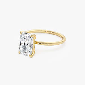 Elegant Radiant Cut Prong Set Lab Grown Diamond Engagement <b>Ring</b> 2.00 Ct E-F VS 14K Gold Wedding Anniversary Gift - Product Image 2