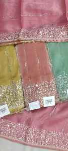 Trajes Modernos de Diseño Indio de Seda Brillante Bordados a Mano Sin Coser, Protección Solar para Mujer, Estilo Tradicional - Product Image 2