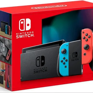 最佳批发价原装Nintendos开关，带霓虹蓝色和霓虹红色Joy-Con