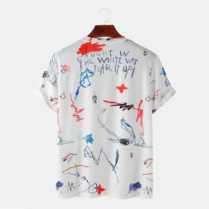 เสื้อยืดสำหรับผู้ชายพิมพ์ลายผ้าฝ้าย100% ใหม่ - Product Image 6