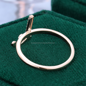 แหวนเพชร 'L' เริ่มต้นสำหรับผู้หญิงเงิน S925พร้อมชุบทองโมอิสซาไนท์แฟชั่นและของขวัญหมั้น - Product Image 6