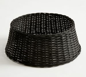 Collar de árbol de Navidad de ratán negro al por mayor de fábrica - Product Image 6