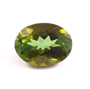Tourmaline naturelle bicolore 8x6mm Tourmaline ovale à facettes double couleur pierre magique tourmaline ovale bicolore pierre précieuse en vrac - Product Image 5