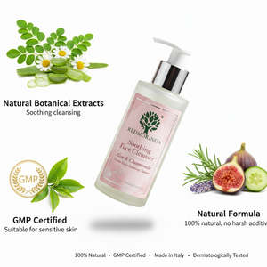 Nettoyant visage pour homme 250ml, nettoyant visage naturel au Moringa rouge, OEM, marque privée, testé dermatologiquement en Italie - Product Image 3