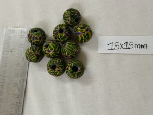 Custom Made 2mm Black <b>African</b> Tribal Glass Trade Beads Millefiori Designs for Jewelry Designers Bead Stores Crystal <b>Material</b> - Product Image 5