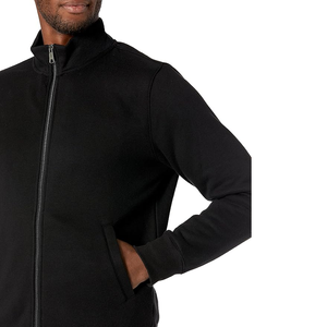 Quarter-zip thermique en gros de haute qualité 100% coton hommes sweat personnalisable impression motif hiver polaire tissu - Product Image 3