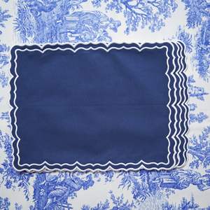 Elegant Luxury Linen <b>Table</b> Placemat with Embroidery Work Reusable and Custom Logo Option for Wedding <b>Dinner</b> <b>Table</b> Arrangements - Product Image 3